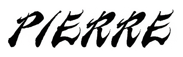アルファベットの大文字の風の舞フォント「PIERRE」。月山書体 風の舞フォントでは欧文もタイピング出来ます。