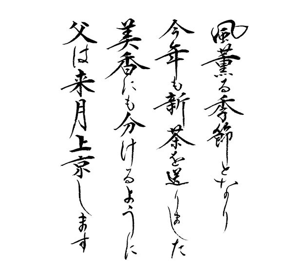 高級感のある手紙文「風薫る季節となり・・・」